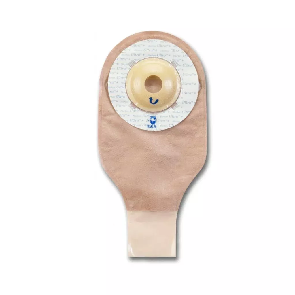 Marlen Ultralite 1-Piece Drainable Pouch W/ Aquatack Shallow Convex Barrier, Pre-Cut 7/8In Opening,